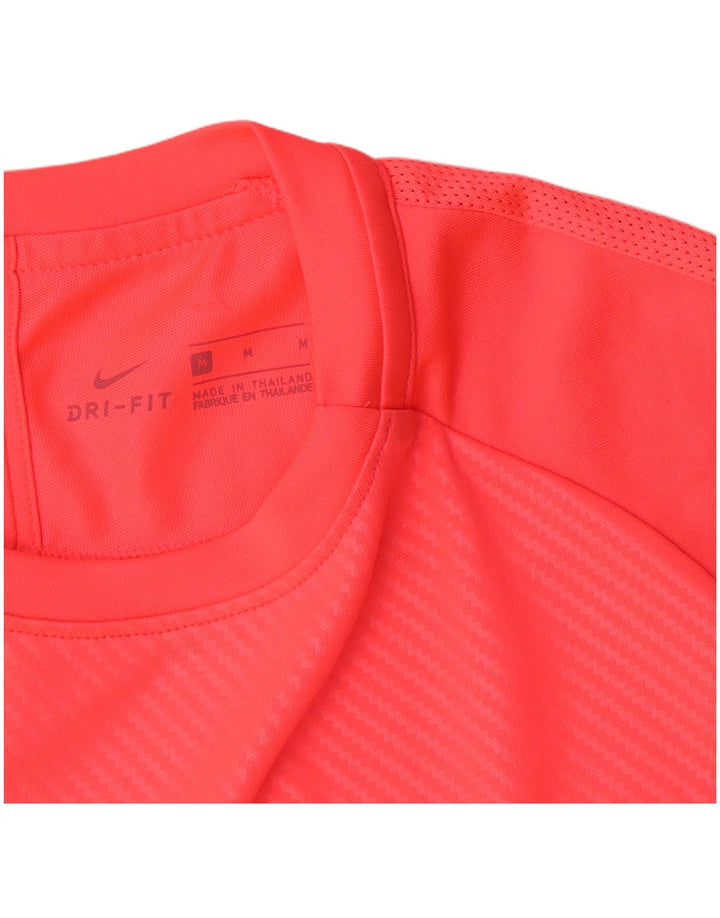 Мужская футболка Nike Dri Fit с графическим рисунком, верх из полиэстера среднего розового цвета в тонкую полоску