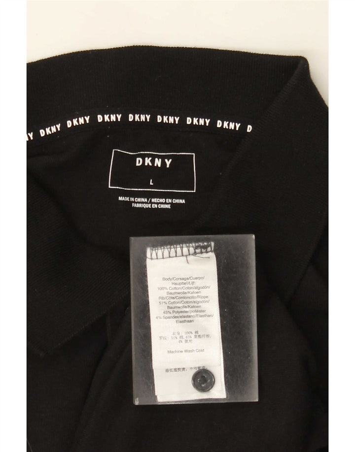 Мужская рубашка поло Dkny, большая черная хлопковая рубашка