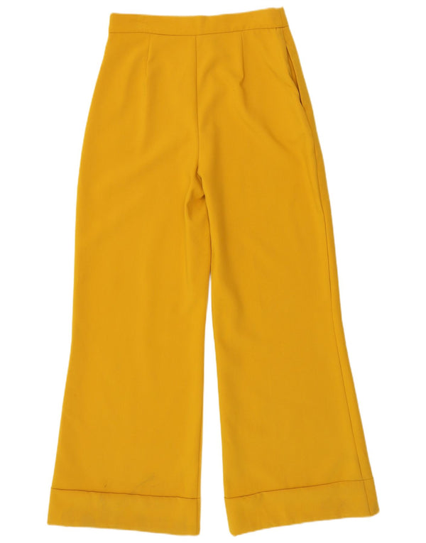 Женские повседневные широкие брюки Zara Medium W28 L30, желтый полиэстер