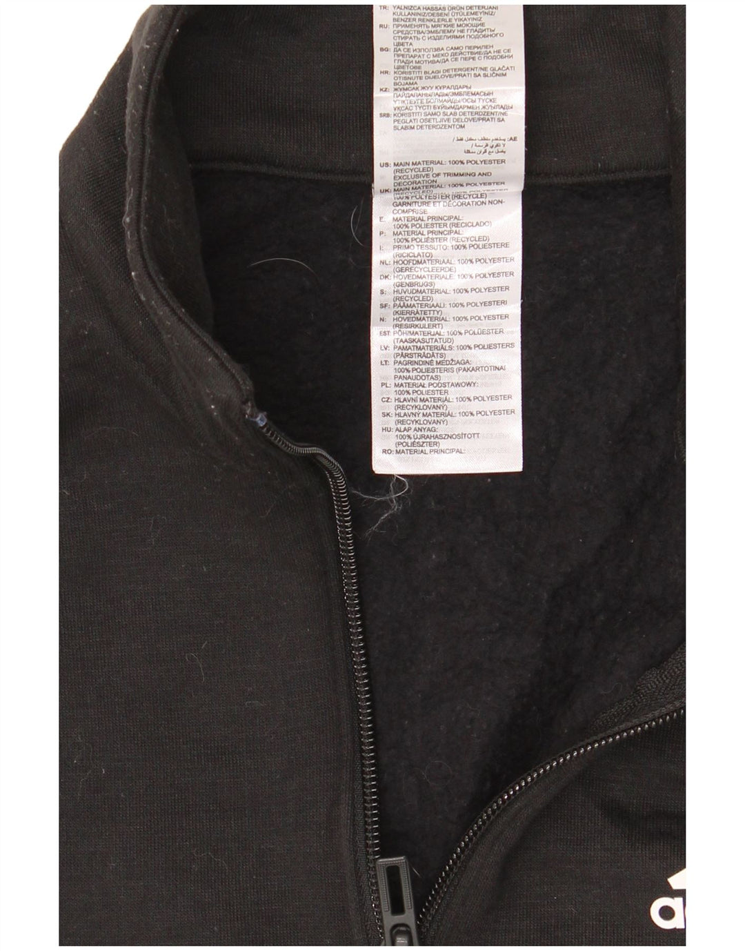 Женский укороченный свитшот с графическим рисунком Adidas UK 4/6 XS, черный полиэстер