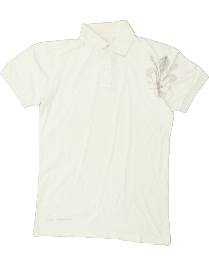 LOTTO Mens Polo Shirt Large White Cotton | Vintage Lotto | Thrift | Second-Hand Lotto | Used Clothing | Messina Hembry 