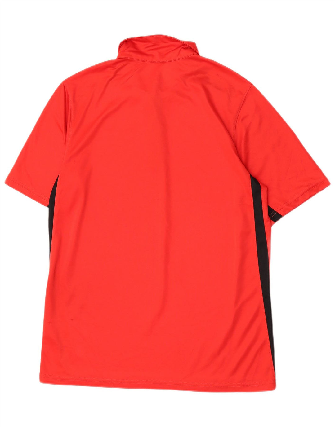 Мужская рубашка-поло Nike Dri Fit среднего красного цвета из полиэстера с цветными блоками