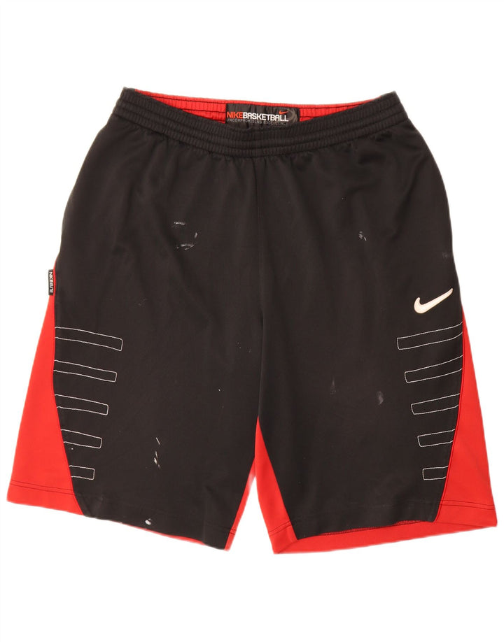Мужские спортивные шорты Nike с графическим рисунком, большие черные полиэстер с цветными блоками