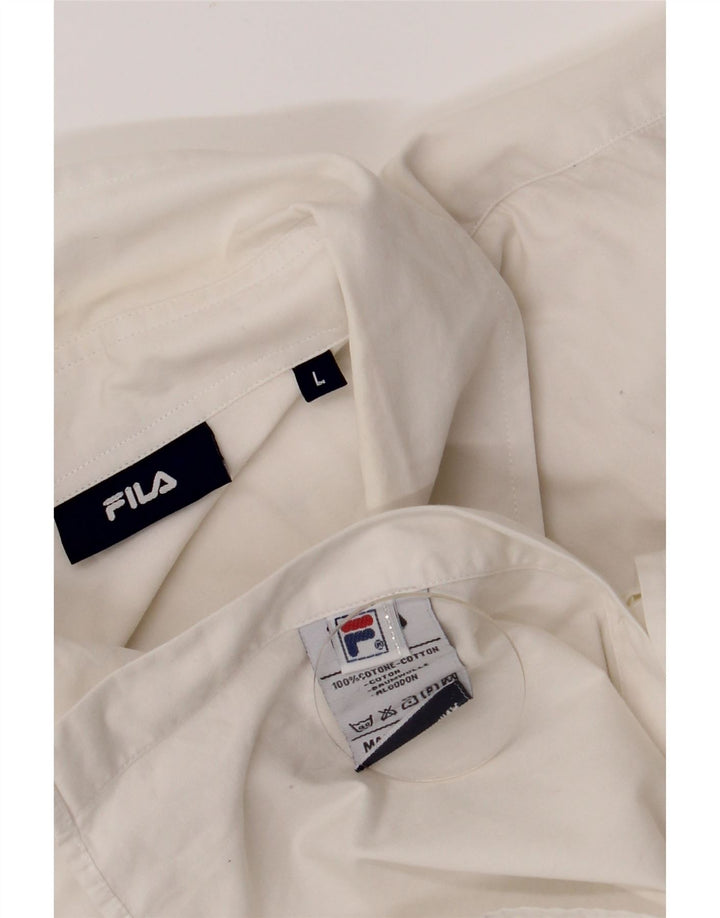 Мужская рубашка Fila, большая белая хлопковая