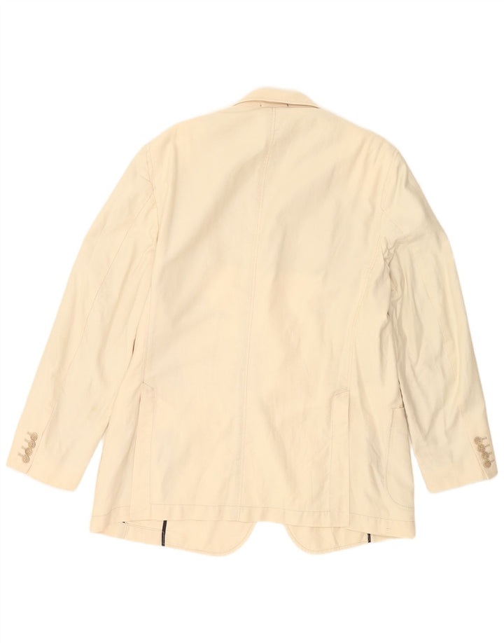 Мужской пиджак Massimo Dutti на 2 пуговицах EU 56 XL, бежевый хлопок