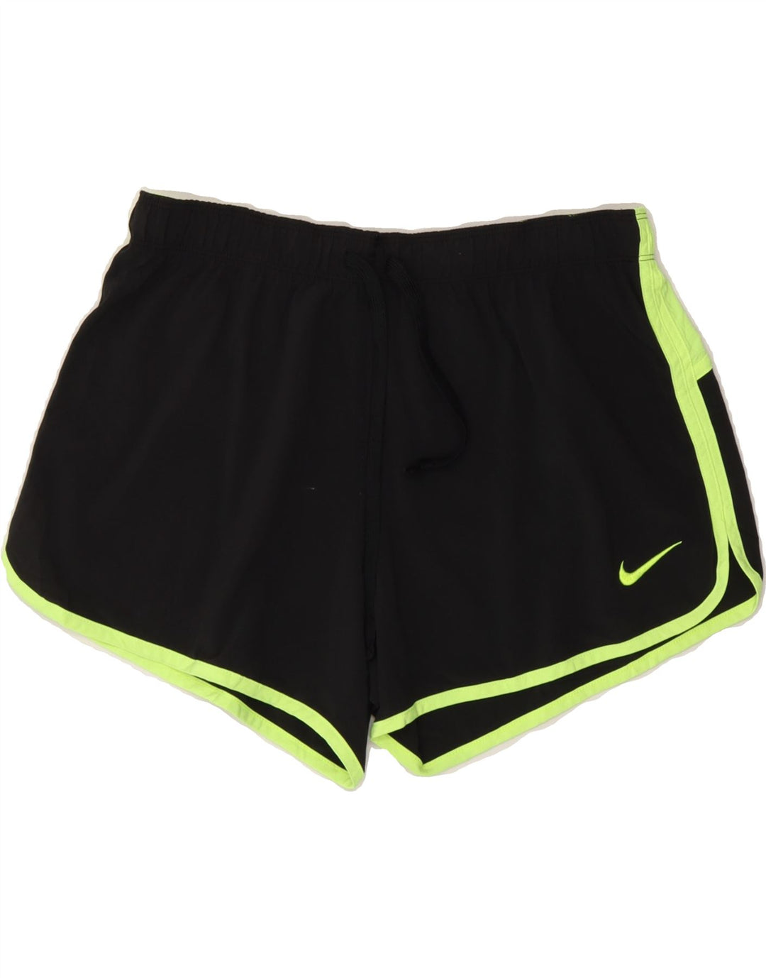 NIKE Womens Dri Fit Sport Shorts UK 14 Medium  Black Colourblock Polyester Vintage Nike and Second-Hand Nike from Messina Hembry 