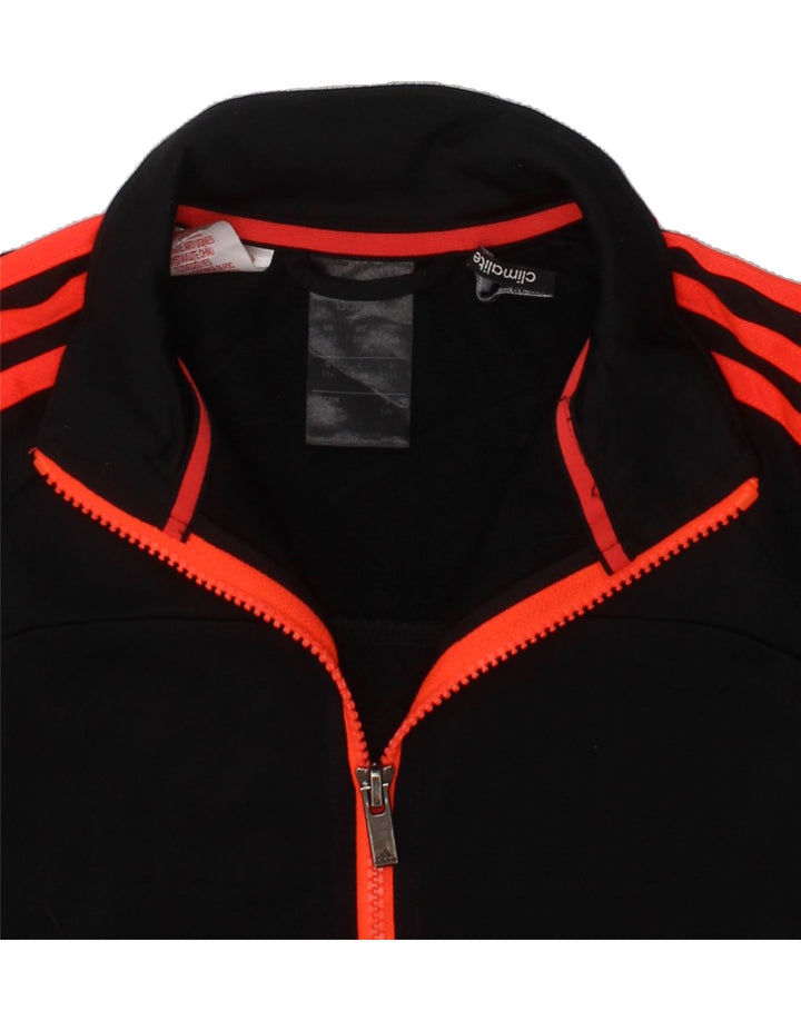ADIDAS Girls Climalite Tracksuit Top Jacket 5-6 Years Black Polyester Vintage Adidas and Second-Hand Adidas from Messina Hembry 