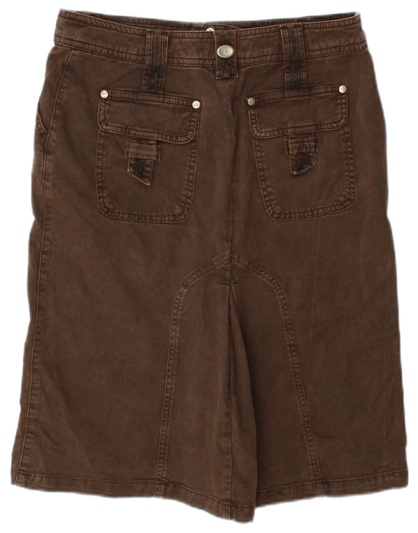 Женская джинсовая юбка Trussardi IT 42 Medium W30 Коричневая, хлопок