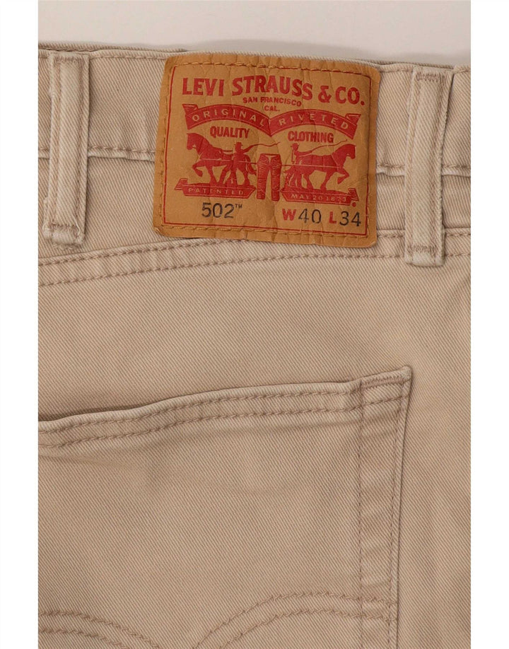 Мужские зауженные джинсы Levi's 502 W40 L27 Бежевые