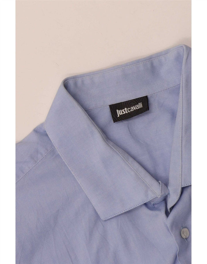 Мужская рубашка Just Cavalli, размер 45, 17, 3/4 XL, синяя