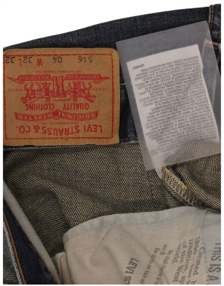 Женские расклешенные джинсы Levi's 516 W32 L32, синий хлопок