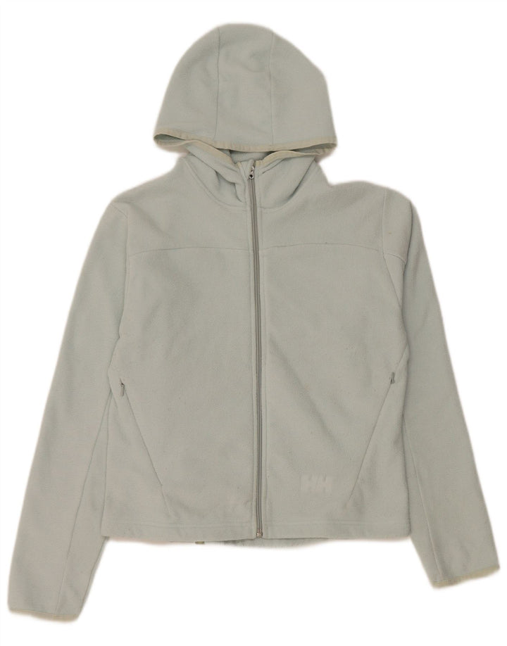 Женская укороченная флисовая куртка с капюшоном Helly Hansen UK 10, маленький синий полиэстер