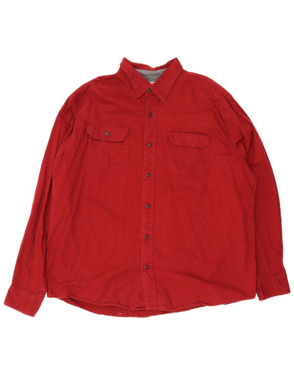 Мужская рубашка стандартного кроя Wrangler XL, красный хлопок