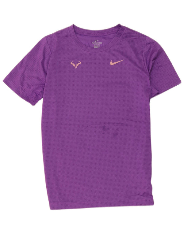 Футболка Nike Rafa для мальчиков, топ 13–14 лет, XL, полиэстер в фиолетовые пятна