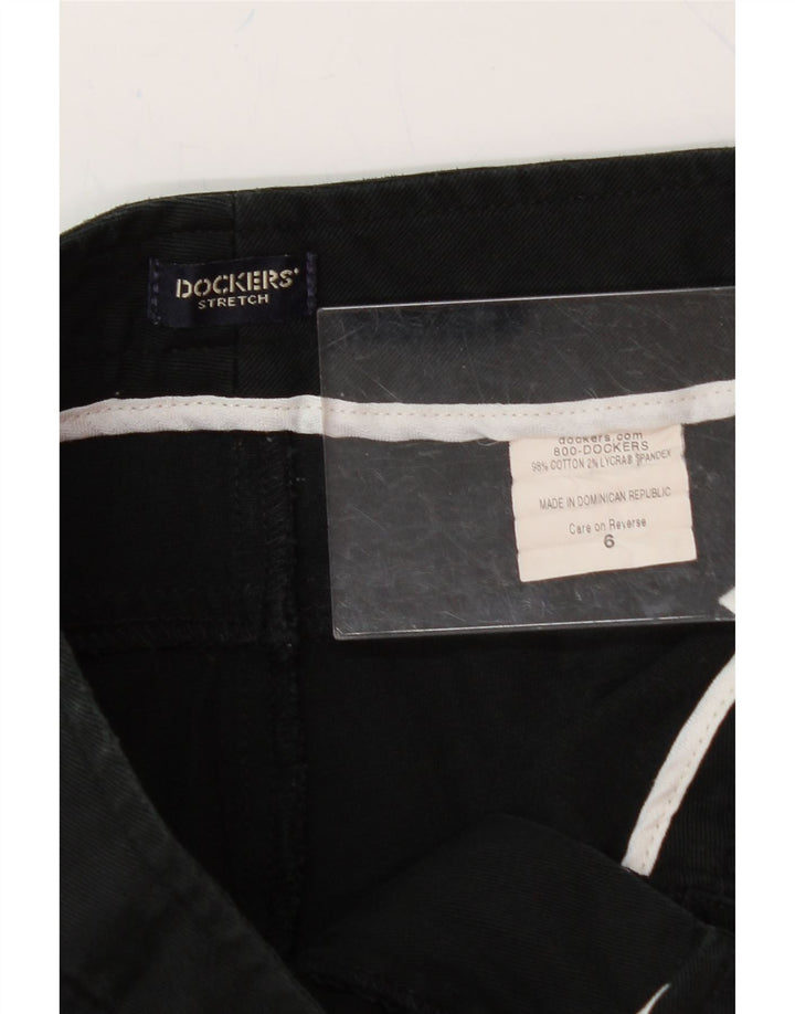 DOCKERS Womens Stretch Straight Suit Trousers US 6 Medium W28 L30 Black Vintage Dockers and Second-Hand Dockers from Messina Hembry 