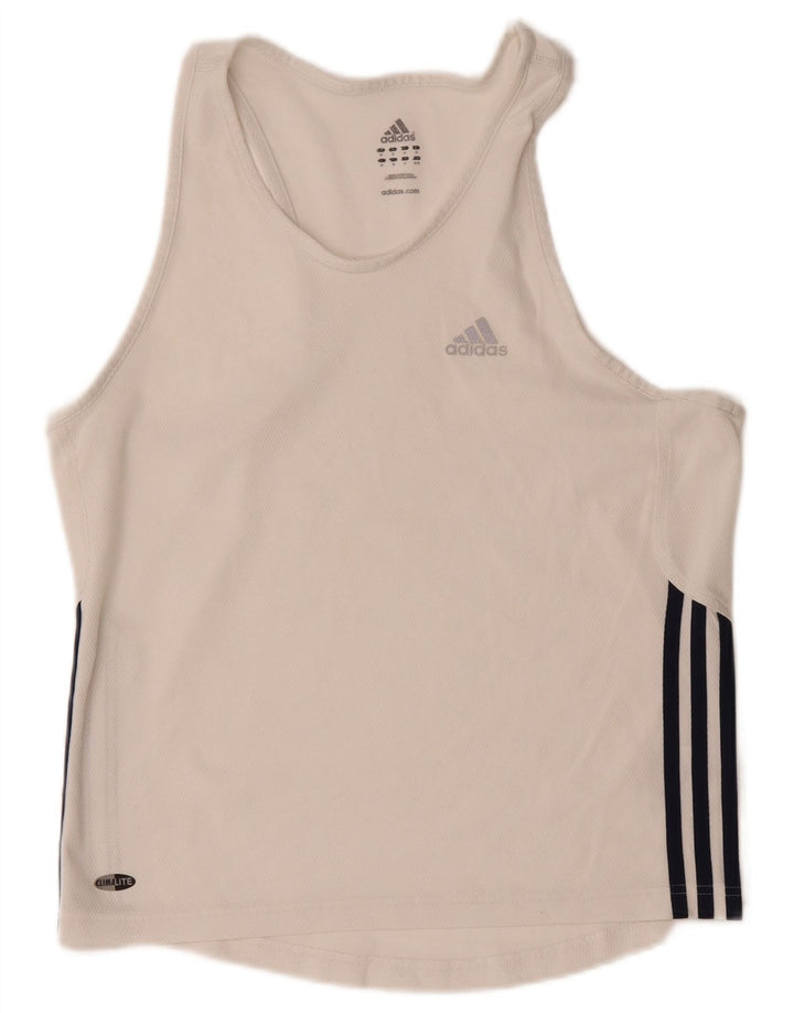 Мужской жилет Adidas Climalite, средний белый полиэстер