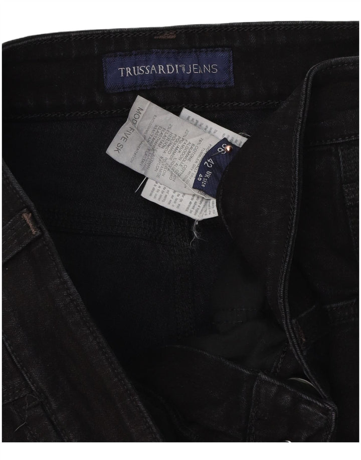 Мужские прямые джинсы Trussardi W40 L30, черный хлопок