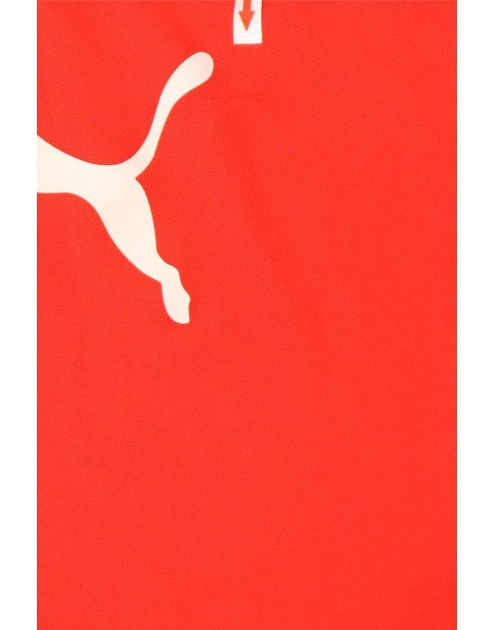 Мужская футболка с рисунком Puma, средний красный, цветной блок