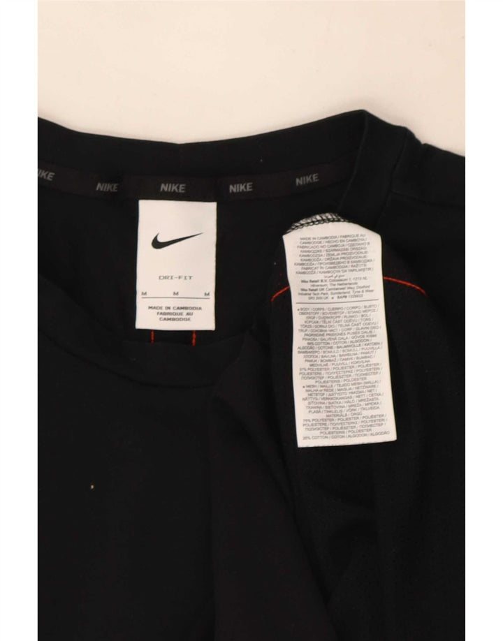 Мужская футболка Nike с графическим рисунком, средний черный, хлопок с цветными блоками