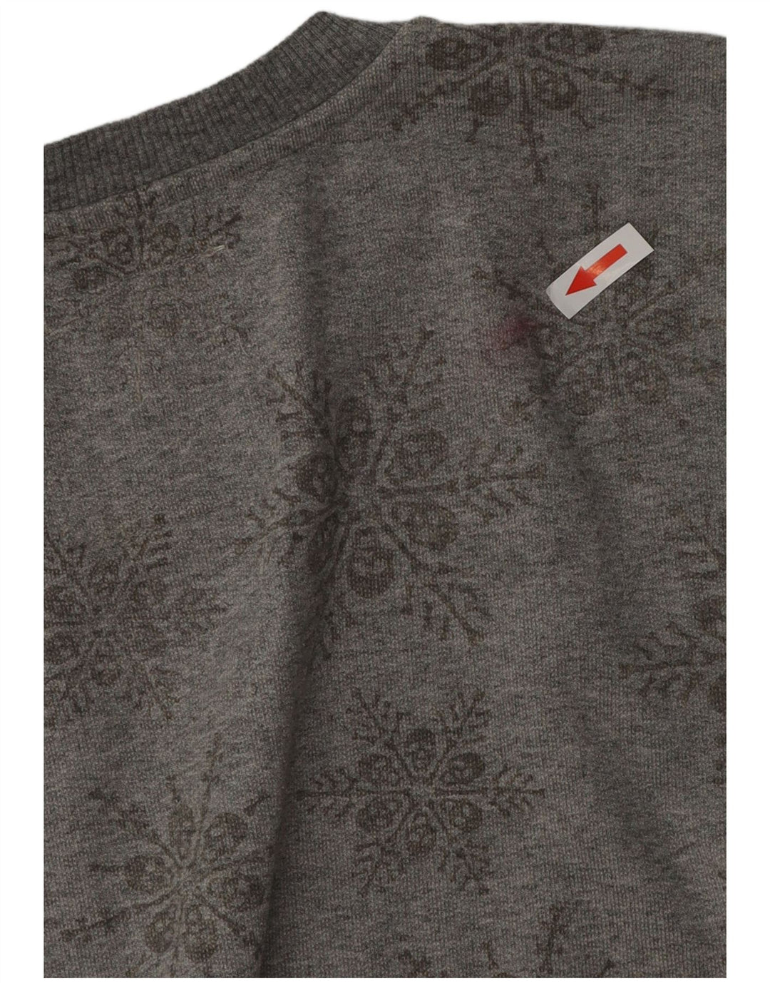 Мужской свитшот Vans, хлопковый джемпер среднего серого цвета с цветочным принтом