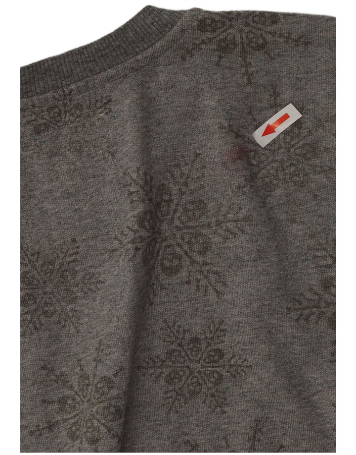 Мужской свитшот Vans, хлопковый джемпер среднего серого цвета с цветочным принтом