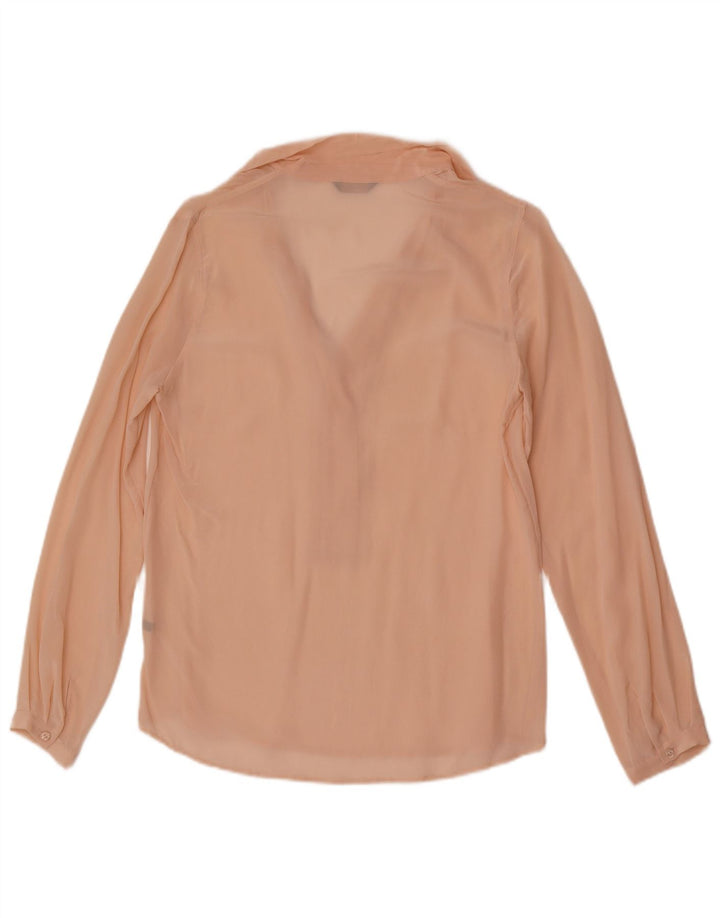 Massimo Dutti Женская Свободная Прозрачная Рубашка-пуловер EU 36 XS Розовый