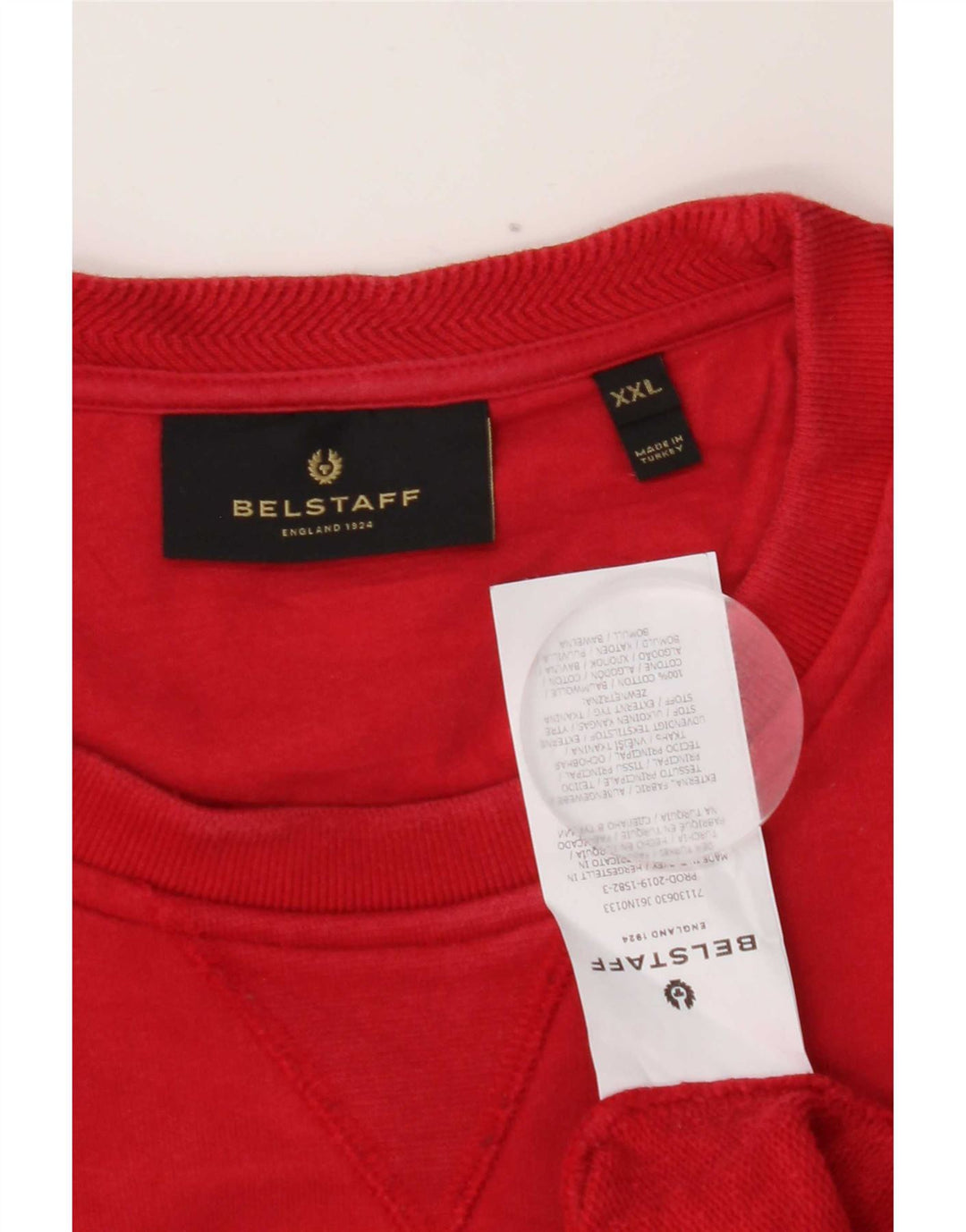 Мужской свитшот Belstaff 2XL Красный Хлопок