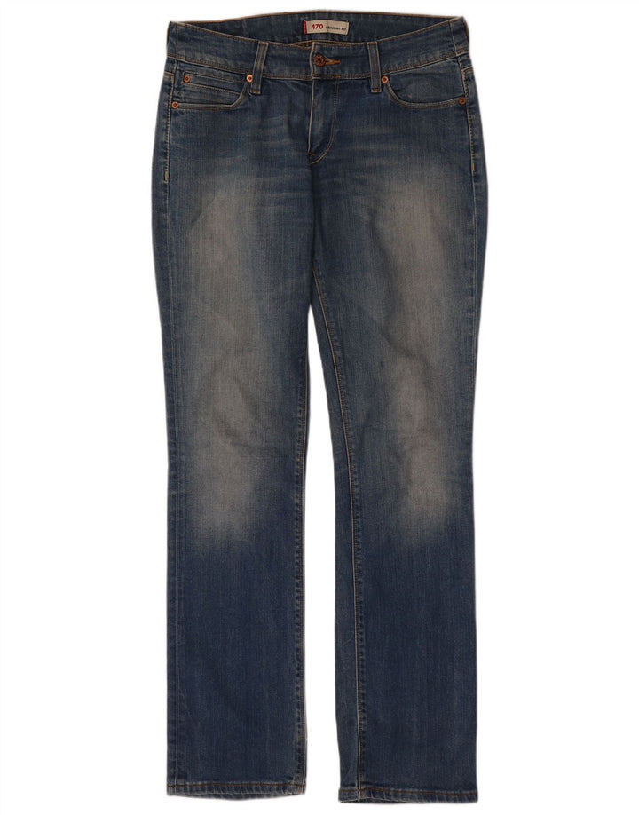 Женские прямые джинсы Levi's 470 W32 L33 синие, хлопок