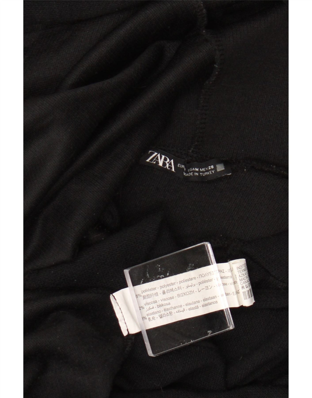 Женский джемпер с капюшоном Zara UK 14, средний черный, полиэстер