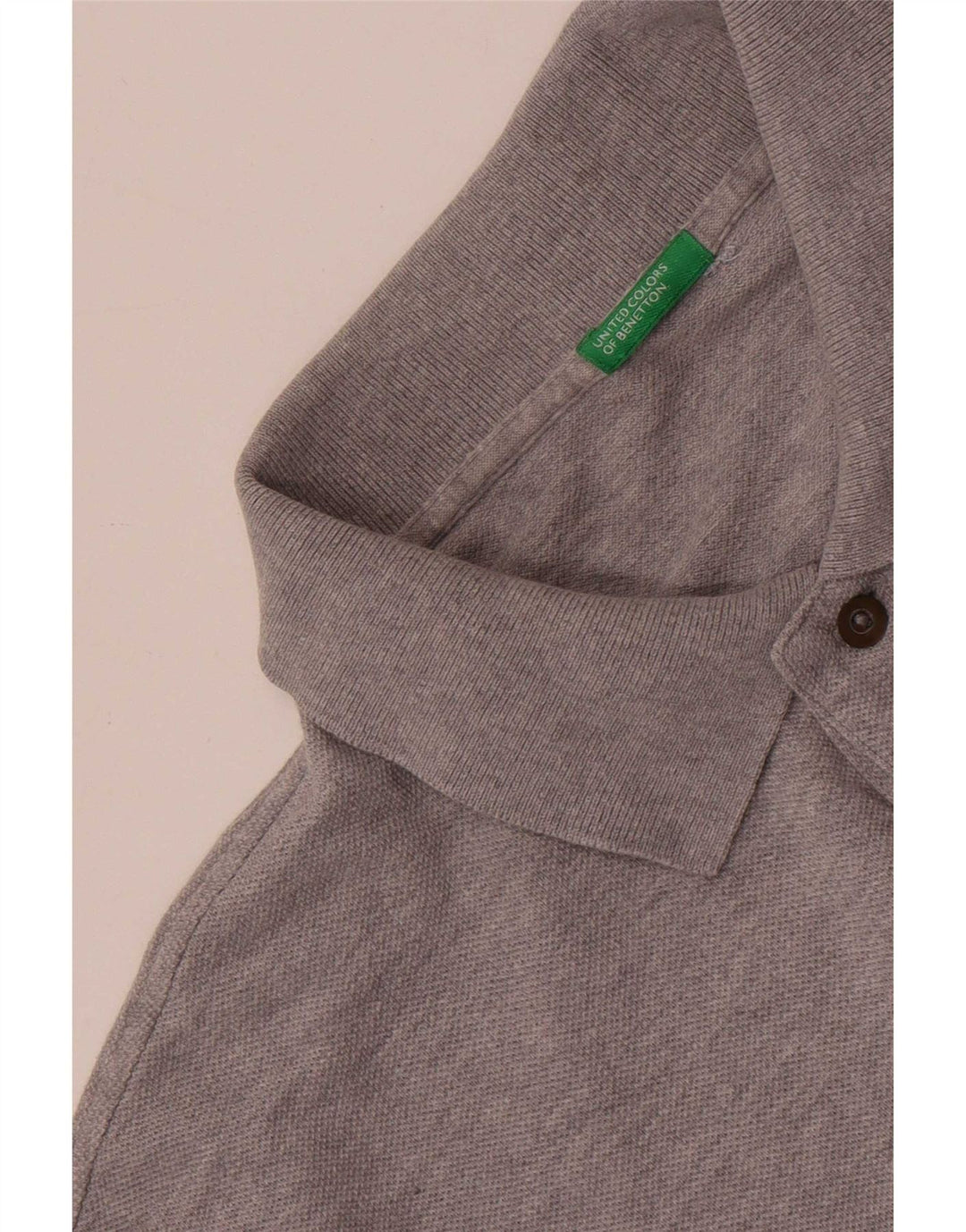 Мужская рубашка-поло Benetton, большая серая в крапинку