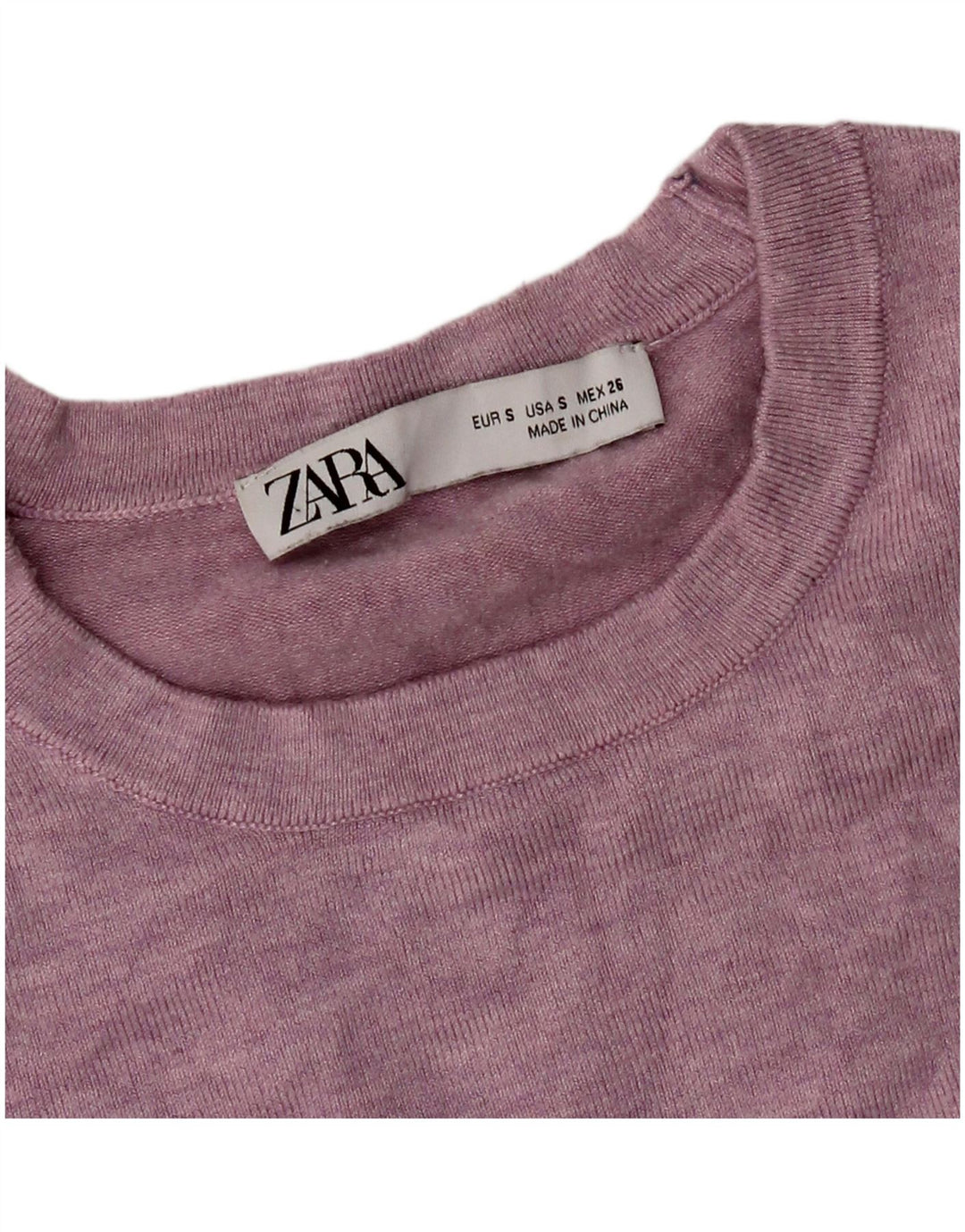 Женский джемпер с круглым вырезом Zara UK 8, маленький розовый