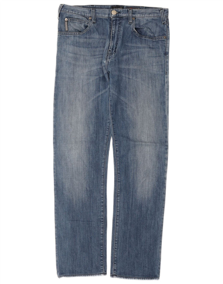 Мужские прямые джинсы Armani Jeans W33 L31 синие, хлопок