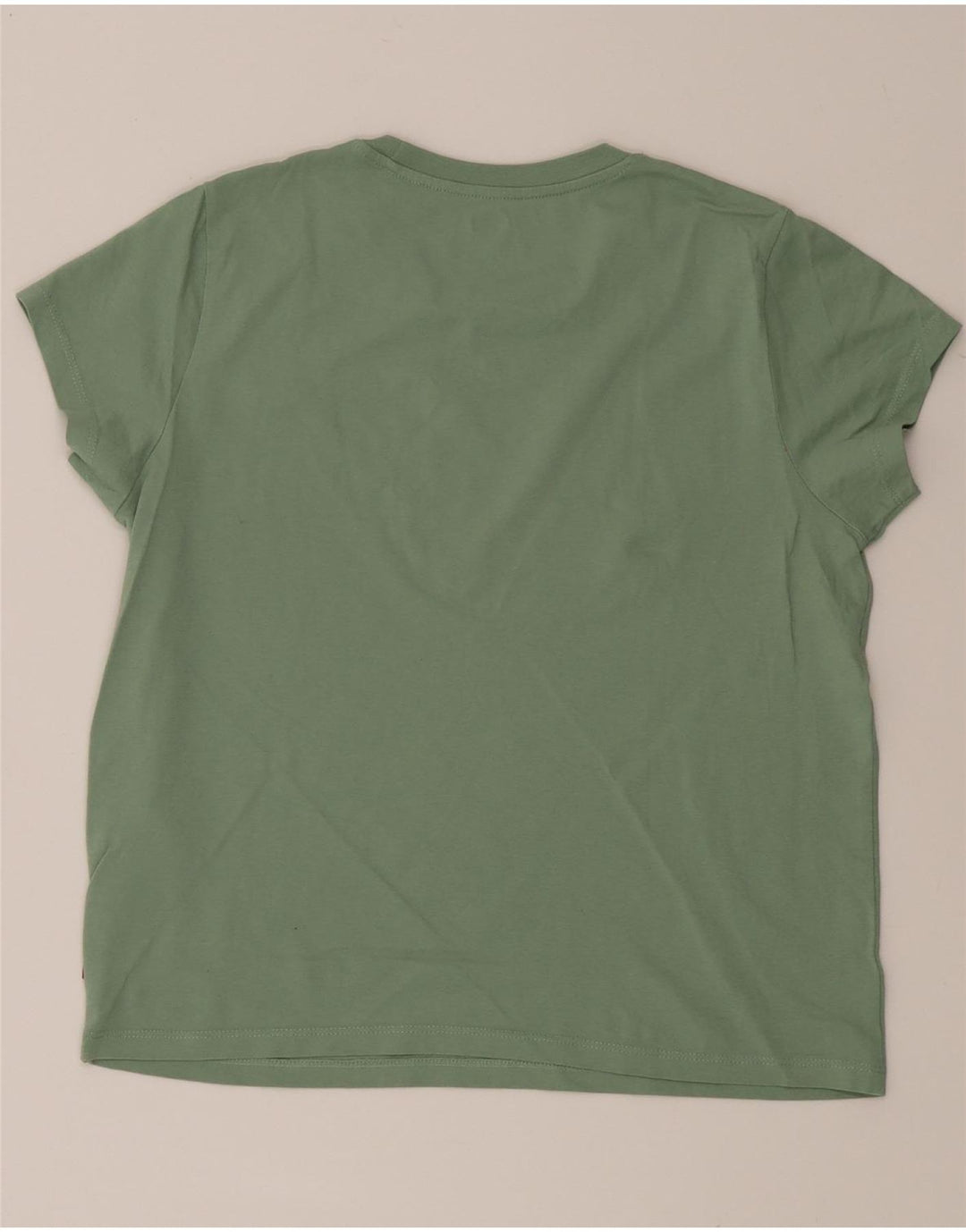 LEVI'S Womens Graphic T-Shirt Top UK 12 Medium Green Cotton Vintage Levi's and Second-Hand Levi's from Messina Hembry 
