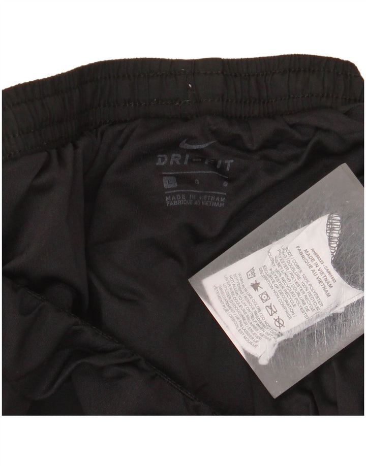 Женские спортивные шорты Nike Dri Fit UK 14, большие черные полиэстер с цветными блоками