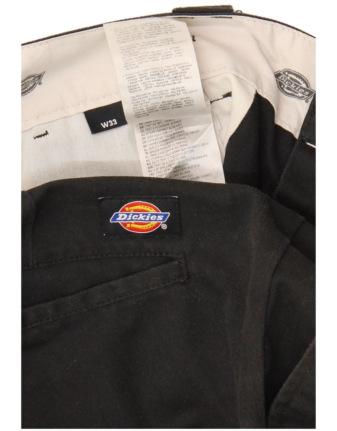 Мужские шорты чинос Dickies Slim Fit W33, большие черные, полиэстер