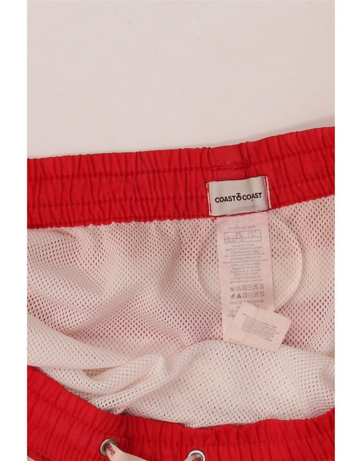 COAST Женские шорты для плавания UK 18 XL, полиэстер в красную полоску