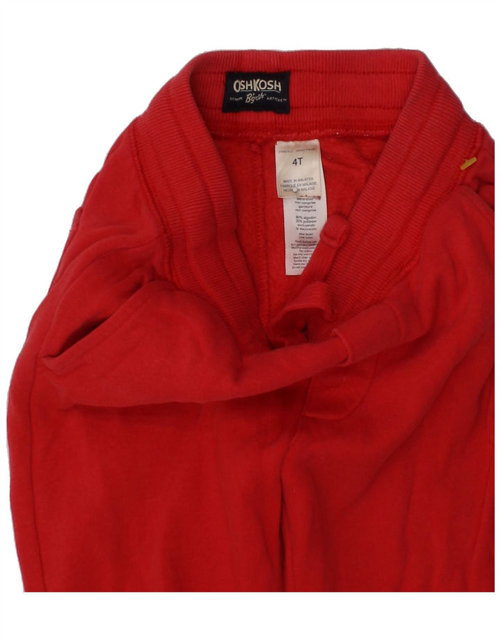 OSH KOSH Girls Tracksuit Trousers Joggers 3-4 Years Red Polyester Vintage Osh Kosh and Second-Hand Osh Kosh from Messina Hembry 
