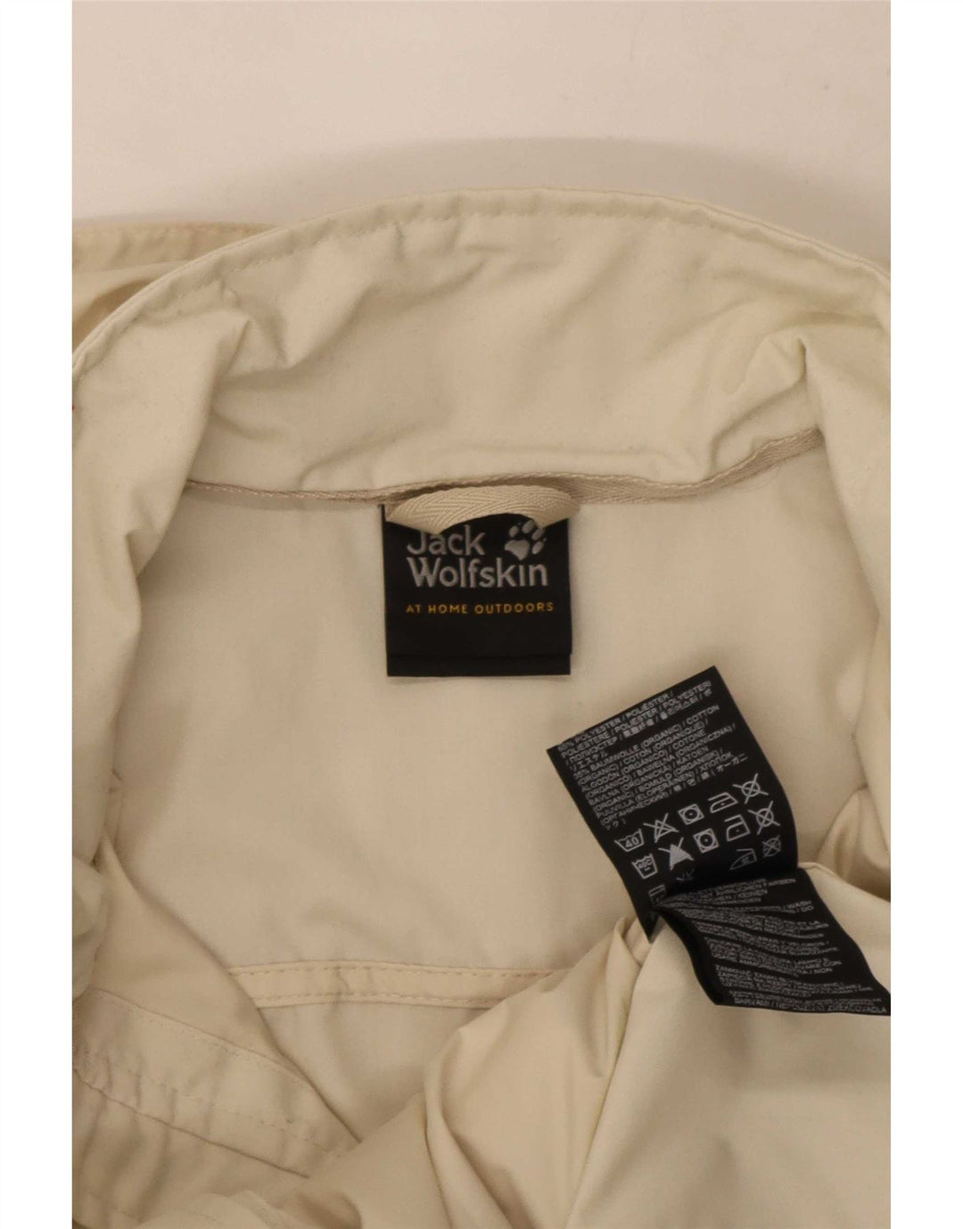 Женская дождевик с капюшоном Jack Wolfskin UK 6 XS Off Белый полиэстер