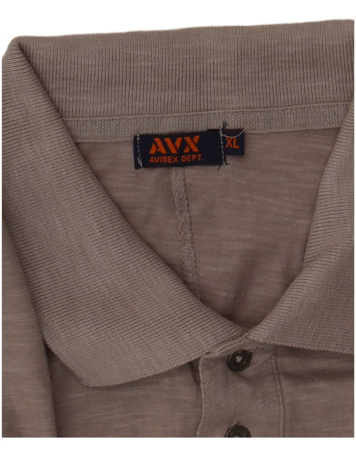 AVIREX Mens Polo Shirt XL Grey