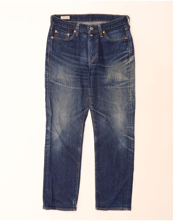 Мужские прямые джинсы LEVI'S 514 W30 L30 синие, хлопок