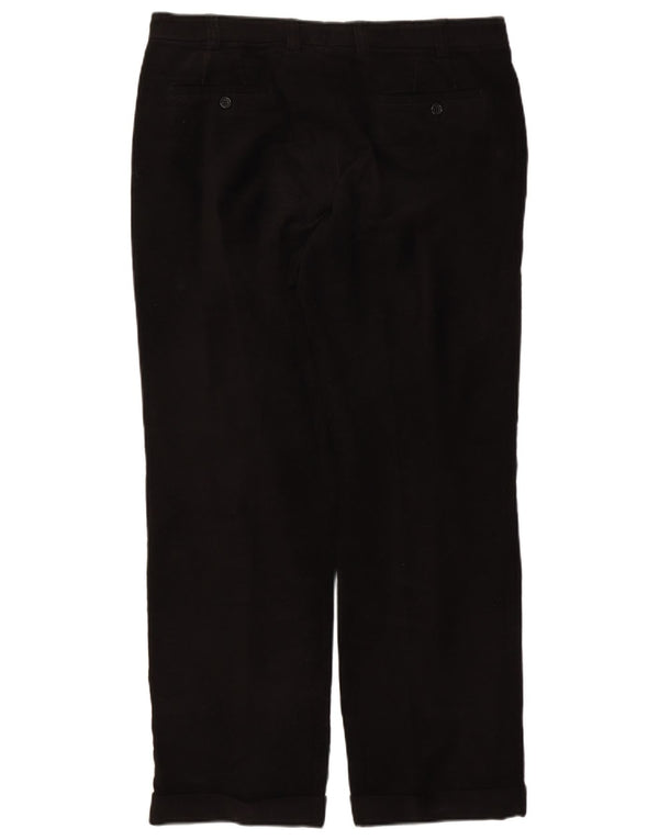 Мужские прямые костюмные брюки Massimo Dutti EU 46 XL W36 L31, черный хлопок