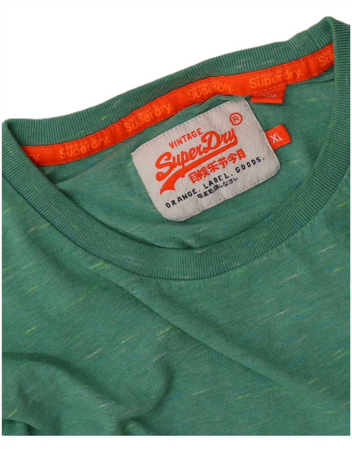 Мужская футболка Superdry Top XL Зеленая в крапинку