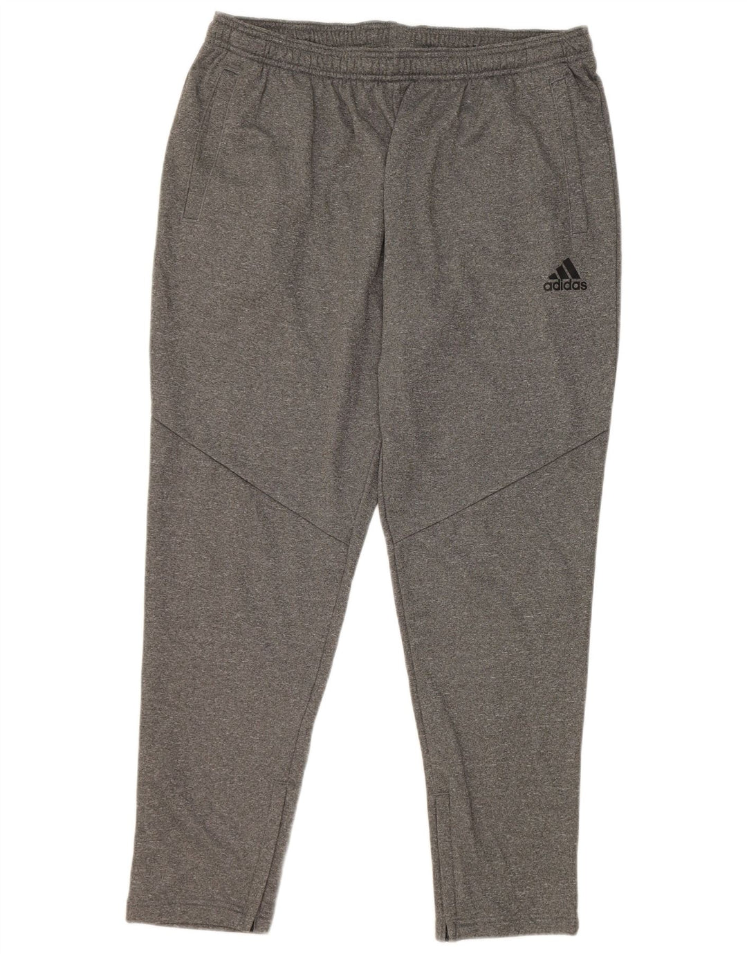 Мужские спортивные брюки Adidas XL серого цвета с крапинками из полиэстера