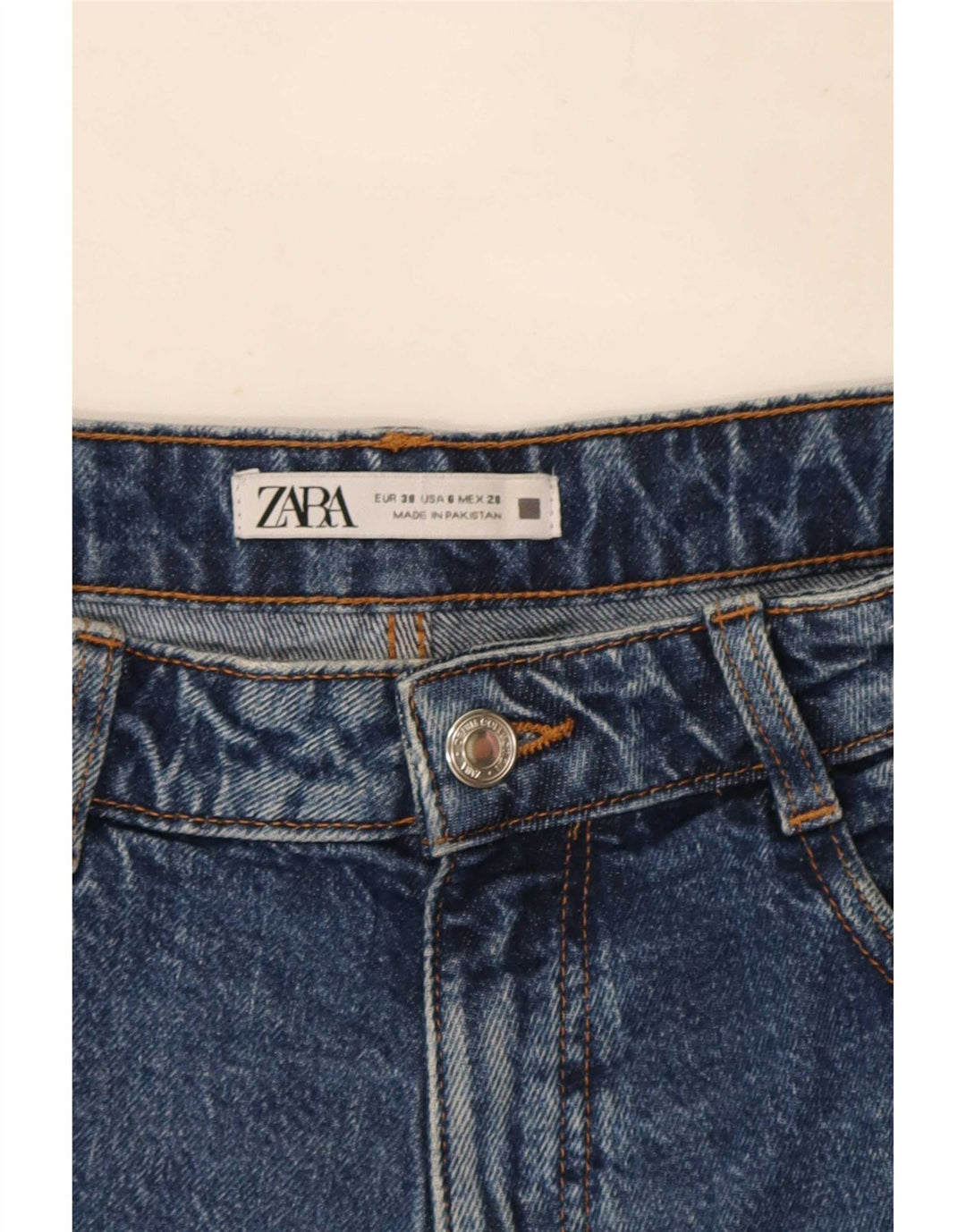 Женские зауженные джинсы Zara EU 38, маленькие W28 L28, синие