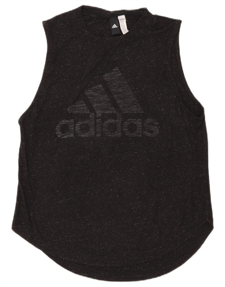 Женский жилет Adidas с графическим рисунком UK 12/14, средний черный в крапинку