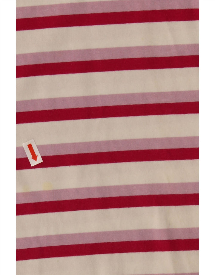 Женская рубашка поло Adidas Climalite UK 16, полиэстер в большую розовую полоску