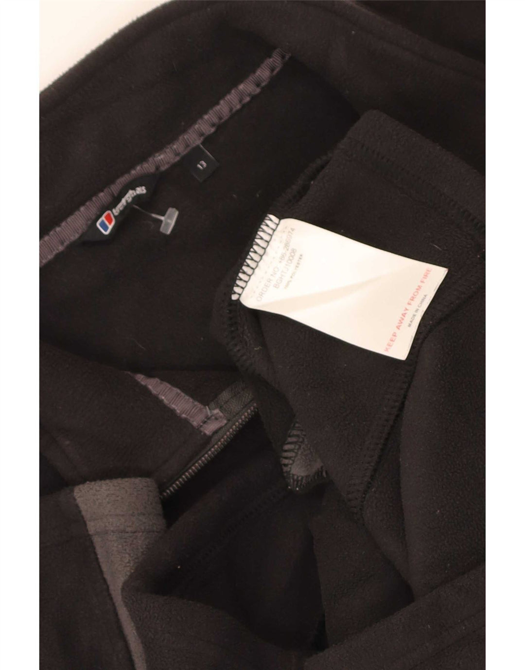 Флисовая куртка Berghaus для мальчиков 12–13 лет, черная, полиэстер с цветными блоками
