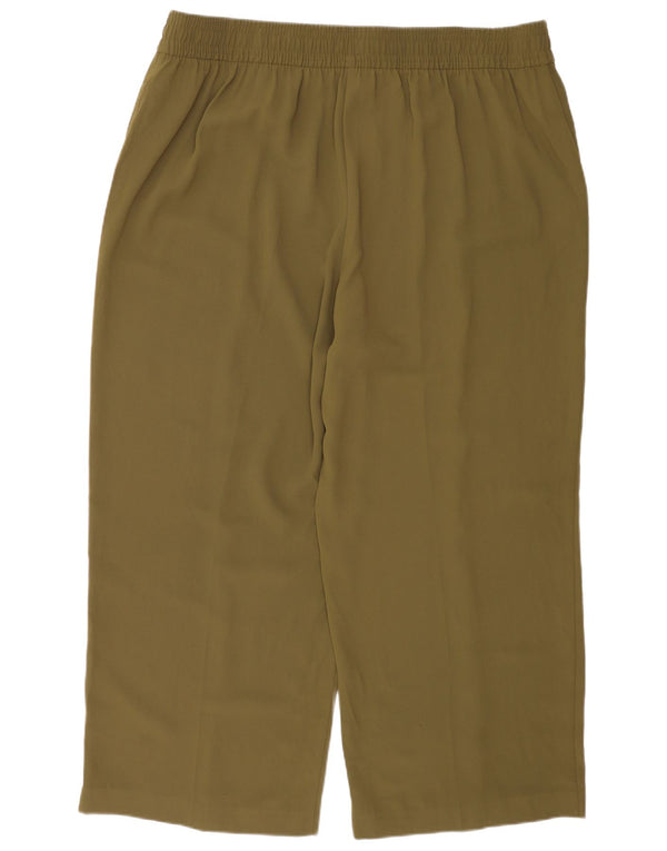Женские повседневные широкие брюки Marks & Spencer UK 24 4XL W44 L30 хаки