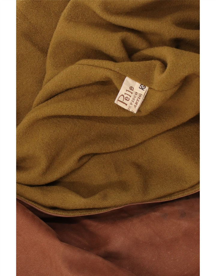 Винтажная мужская кожаная куртка IT 52 XL Коричневая кожаная