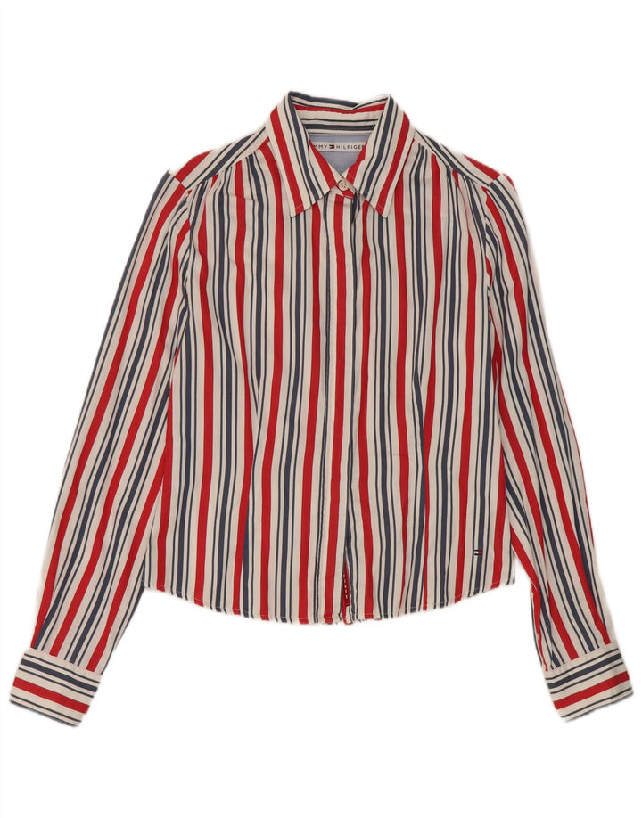 Женская рубашка Tommy Hilfiger US 6, средний размер, хлопок в разноцветную полоску
